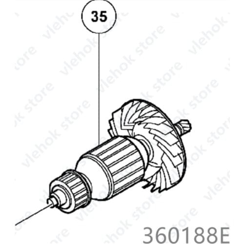 AC220-240V Armature Rotor For Hitachi C7U 360188E C202498E Power Tool Accessories Electric tools part