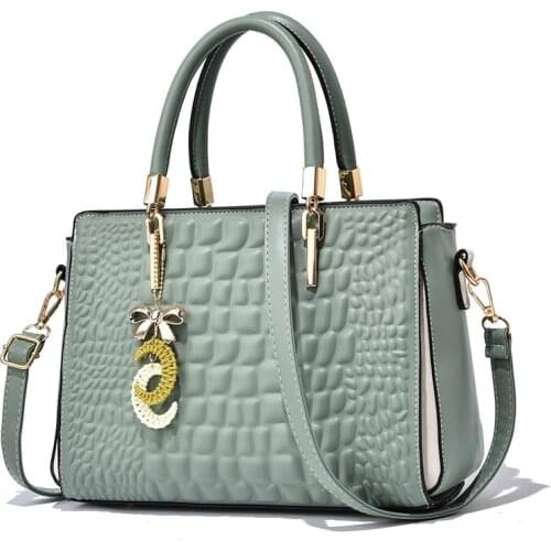 Famous Designer Alligator Top-Handle Bag Large Capacity Leather Handbags Stone Crossbody Shoulder Bags For Women bolsa feminina
