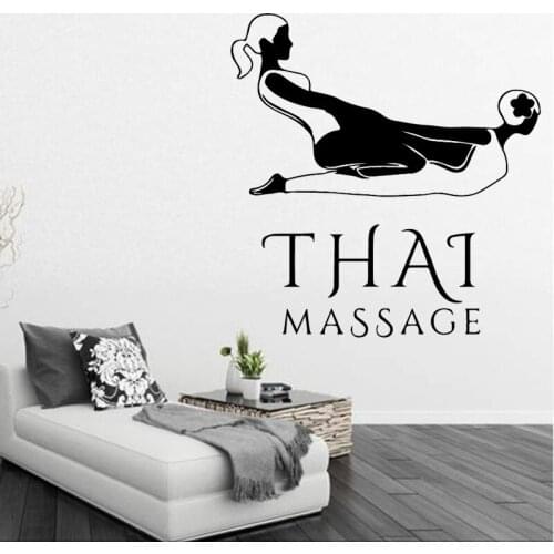 Thai Massage Vinyl Wall Art Decal Wall Stickers Pvc For Massage shop Bedroom Wall Art Decal Mural Accessories