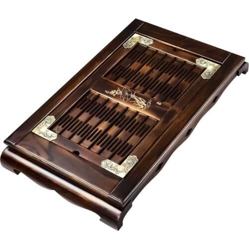 62.5*35.5*7.5cm High-grade wood firewood tea tray solid wood tea table drawer-type drainage tea tea accessories