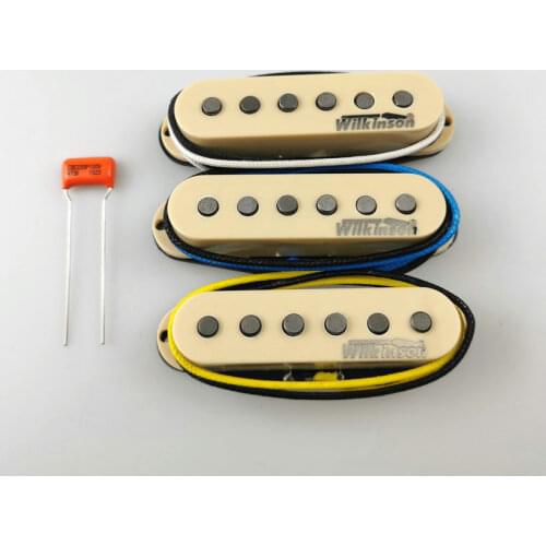 Guitar Parts Apply to ST Guitar + Orange 473 100 capacitor Wilkinson WVS Ainico5 Single coil 60s style Electric Guitar Pickups