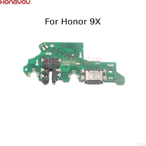 10PCS For Huawei Honor 9X HLK-AL00 HLK-AL10 / Honor 9X Pro USB Charging Dock Board Charge Socket Jack Port Connector Flex Cable