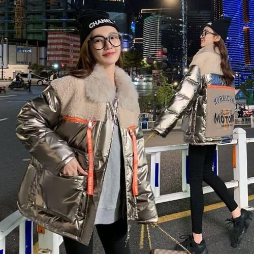 Bright Face Down Cotton Padded Womens Short 2021 Winter Jackets And Coats Women Korean Fashion Thickened Bread Parka Ukraine
