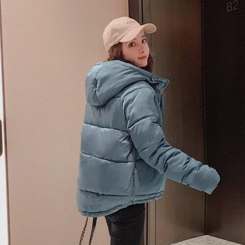 2020 New Fashion Winter Jacket Women Hooded Cotton Padded Lady Coat Short Parka Casaco Feminino Outwear Plus Size