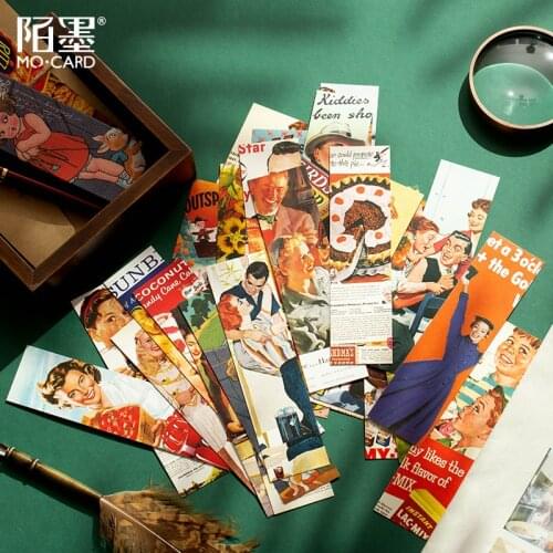 10sets/1 lot ins literary scenery Retro impression series bookmarks for books/Share/book markers/tab for books/stationery