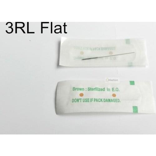 100pcs Automatic Machine Flat 3RL Tattoo Needles Permanent Makeup 3d eyebrow lip tattoos pen tools accessory