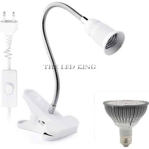 18W 120W Full Spectrum LED Grow Light E27 Growing Lamp UV IR Bulb Plant Lamp AC85-265V +Holder Clip for Greenhouse Flower Fruits