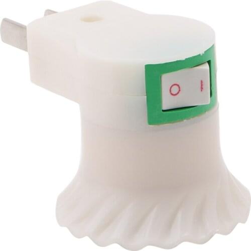 1X E27 Light Socket To US Plug Holder Adapter Converter ON/OFF For Bulb Lamp W315