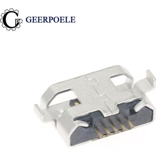 2 Feet DIP 5 Pin Flat Edge 30V 1.5A Micro USB Connectors Female Tail Plug Port Jack Socket Electric Terminals