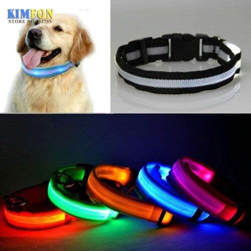 200Pcs/Lot 2.5cm Octopus Mesh Polyester Translucent Surface Emitting LED Pet Dog Collar Rain Resistant Collar