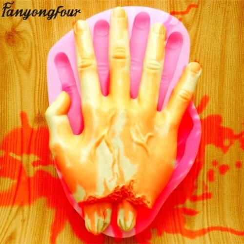 Halloween Horror off palm 3D mold soap, candy, chocolate, ice, cake mold free shipping