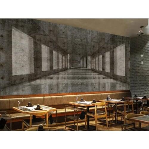 Beautiful scenery wallpapers 3D space tunnel wallpapers 3D wall large background wall