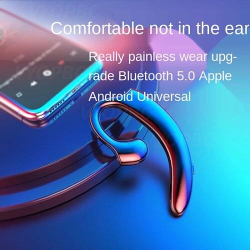 5.0 Bluetooth Headset Wireless Earphone Stereo Handsfree Call Business Headphones with Mic Earbud Headset for All Smartphones