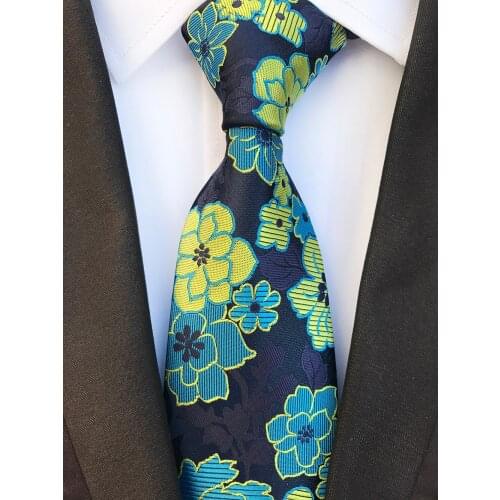 8cm Width Men Woven Neck Tie Unique Embroidered Neckties for Bridegrooms Wedding