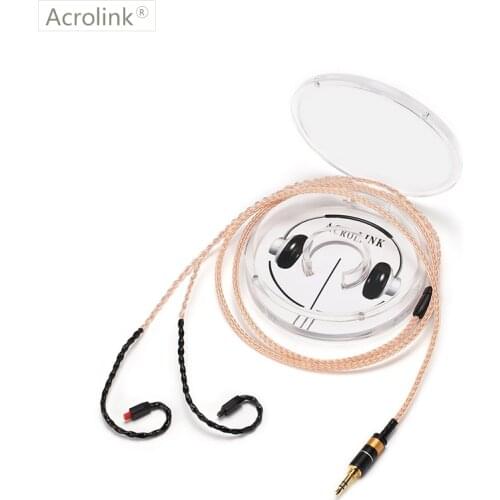 Acrolink IM50 3.5 plug DIY Earphone Pcocc Audio Cable Repair Replacement Headphone with 16 cores knitting