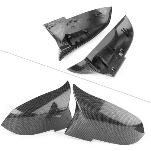 Car Rear View Side Mirror Cover Trim For BMW F20 F21 F22 F23 F30 F31 F32 F36 X1 E84 F87 M2 Carbon Fiber Style/ Red / White ABS