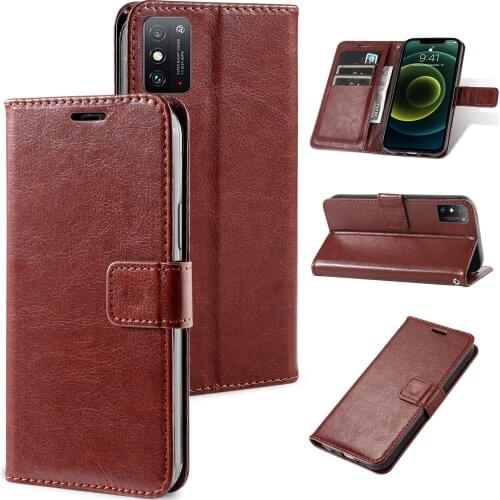 Card holder cover case fitted Case for Huawei Honor X10 Max 5G Pu leather Flip Case Retro wallet phone bag case closing strap