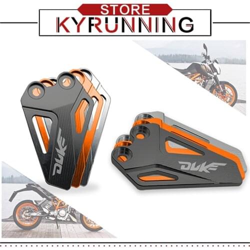 CNC Aluminum alloy Motorcycle Foot Peg Footrest Rear set Heel Plates Guard Protector for KTM Duke 390 2017 2019 2020