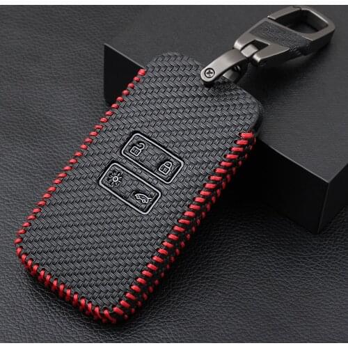 Carbon Fiber Style Key Fob Cover Case Holder for Renault Talisman Captur Espace Clio Megane Koleos Scenic 4 Card Remote Keyless