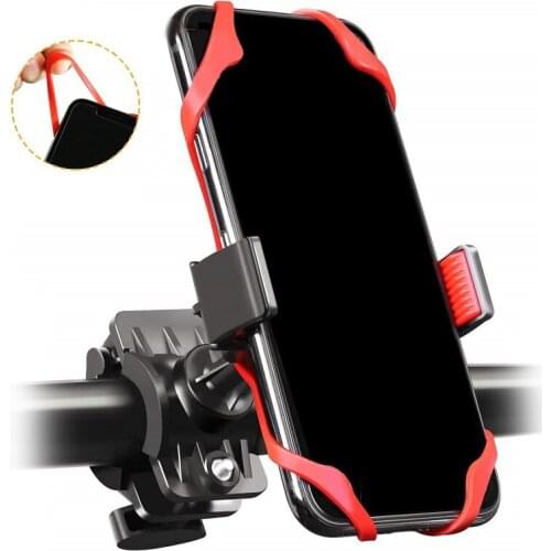 Bike Phone Holder Outdoor Riding Bicycle Navigation Bracket Silicone Strap Mobile Phone Support Plate Cycling Accessories