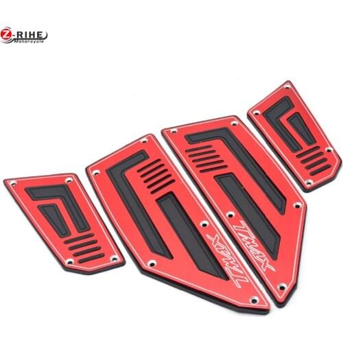For Yamaha T-Max 530 TMax 530 TMax530 SJ09 2012 2013 2014 2015 4 Pieces Front & Rear Motorcycle Footboard Steps Foot Pegs Plate