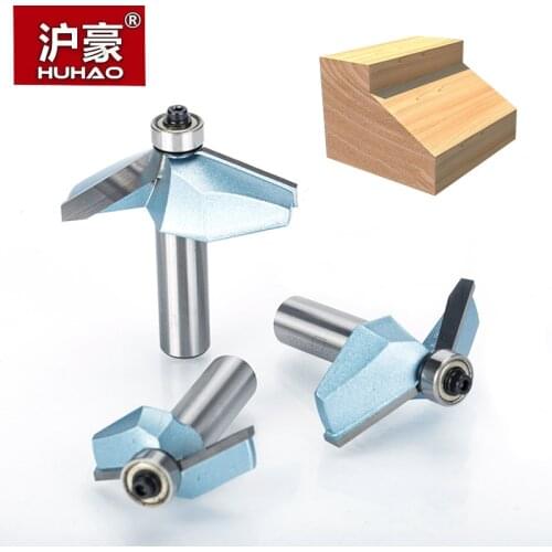 HUHAO 1pc 1/2" Shank Horse Nose Bit With Bearing Industrial Grade Router Bits for Wood Milling Cutter Woodworking Tools Endmill