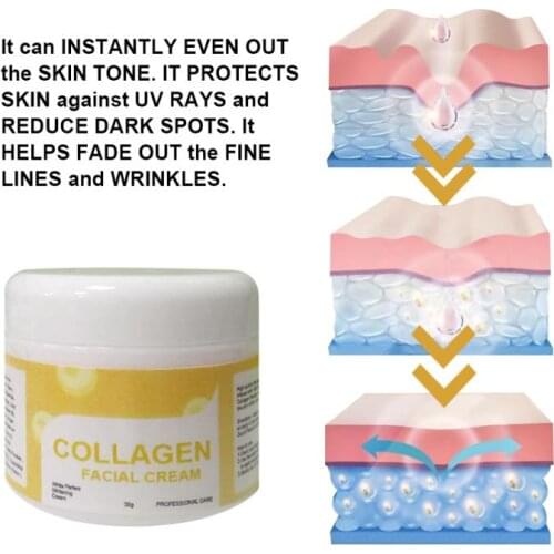 Collagen Facial Cream Firming Skin Face Moisturizing Nourishing Anti-wrinkle Whitening Cream Skin Care Beauty Moisturizer TSLM1