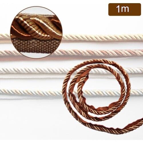 1M Trim Sewing Lace Piping Curved Pillow Wing Gold Rope Clothing Accessories Braided Macrame Cord Trim Band Home Decoration