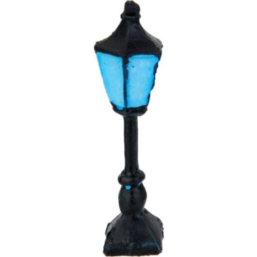 Dollhouse Miniature Street Light Lamp Square Single Lamp Landscape Bonsai Classic Toys Doll House Decoration for Children Kids