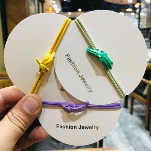 Hot Selling New Arrival Caron Crocodile Rabbit Hair Band High Elastic Hair Rope Women Girls Kids Hair Rings Headpiece Lovely