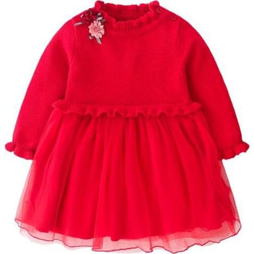 Cute Kids Baby Girls Flower Princess Dresses For Girls Dresses Spring Autumn Kids Baby Girl Dress Girls Long Sleeve Dress