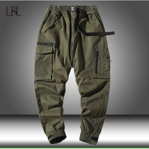 2021 New Men Autumn Multi-pocket Overalls Pants Man Winter Casual Army Green Baggy Cargo Pants Male Skinny Stretch Long Trousers
