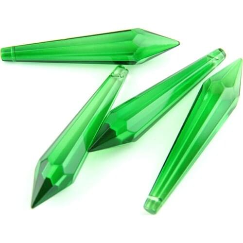 38mm/63mm/76mm K9 Crystal Chandelier Pendants Prisms Multicolor Cut & Faceted Glass U-Icicle Drops For Cake Topper Decoration