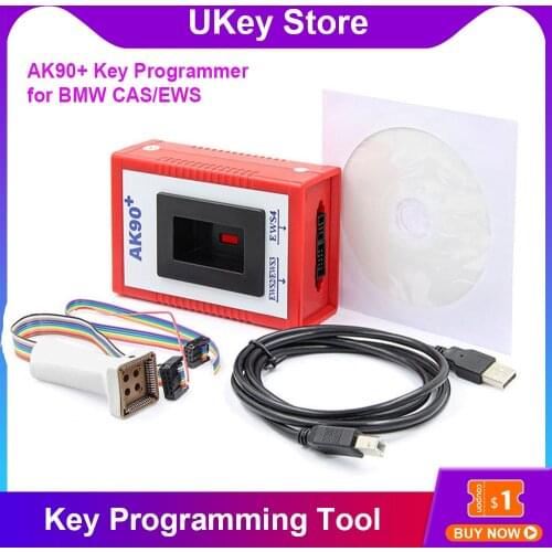 OkeyTech AK90+ Key Programmer For BMW EWS2/3/4 Key Code Reader V3.19 Newest Version AK90 Key Maker For BMW Programming Tool