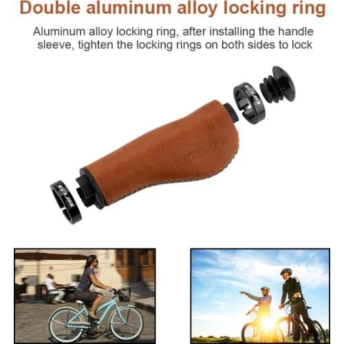 New 1Pair GUB G-611 Mountain Bike Bicycle Handlebar Cover Horns Ergonomic Cowhide Weaving Bicycle Parts Bicycle Grips Hot