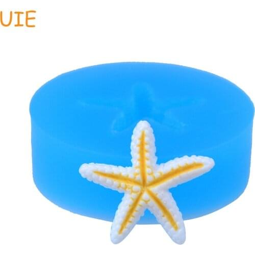DYL406U 16.5mm Starfish Silicone Mold - Fondant, Cupcake Topper, Cabochon Candy, Resin Jewelry Making, Icing, Pendant, Wax Mold