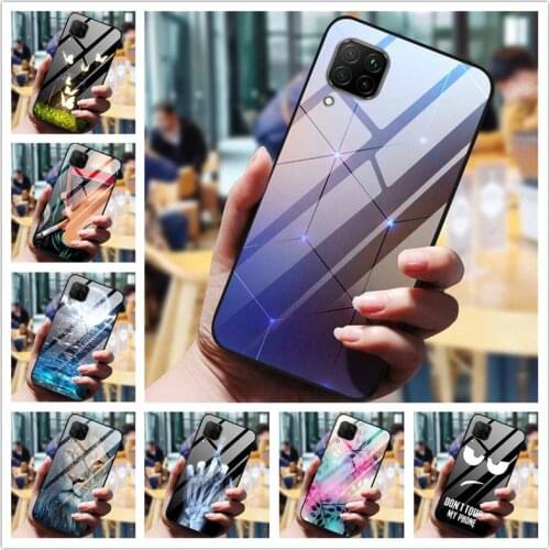 Glass Back Cover For Samsung M12 A22 M32 Case Tempered Glass Case For Samsung Galaxy M32 M12 A22 Phone Case Cover A 22 M 32 M 12