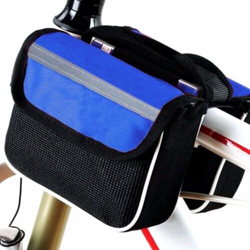 Mountain Bike Bicycle Frame Tube Bag Bicycle Accessories Cycling Pouch Bags Sport Cycling Panniers Bags Phone Container 3 in 1