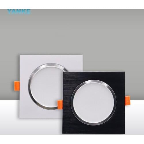 Dimmable ultra-thin LED downlight 5W7W9W12W AC85-265V square LED anti-fog ceiling light downlight kitchen household lighting