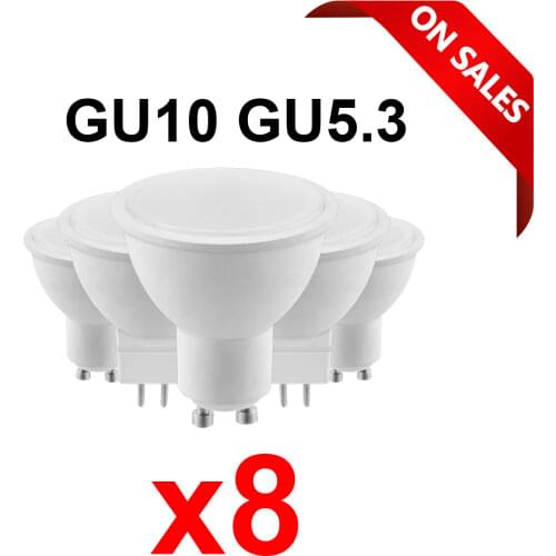 On sale!8Pcs/Lot Hot Size LED Spotlight GU10 5W Lighting Bulb 220V-240V Indoor Lighting 3000k/6000k Home Decoration Bombillas