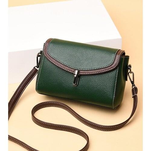 2021 Fashion Woman Shoulder Bag PU Leather Youth Ladies Small Square Bag Simple Female Leisure Daily Messenger Crossbody Bag Q4