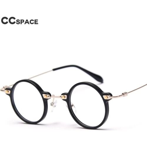 49811 Retro Round Acetate Optical Glasses Frames Anti Blue Light Men Women Fashion Computer Eyeglasses
