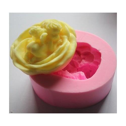 9*8*4CM Angel baby shape Silicone cake mold / handmade soap mold / chocolate mold clay craft mould