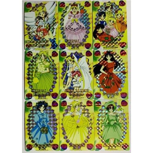 9pcs/set Sailor Moon Wedding Dress Toys Hobbies Hobby Collectibles Game Collection Anime Cards