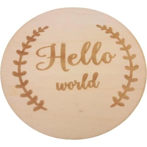 Wooden Milestone Cards Growth Commemorative Handmade Baby Birth Monthly Recording Card Newborn Infants Shower Gifts