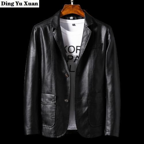 Ding Yu Xuan Men's Faux Leather Jackets