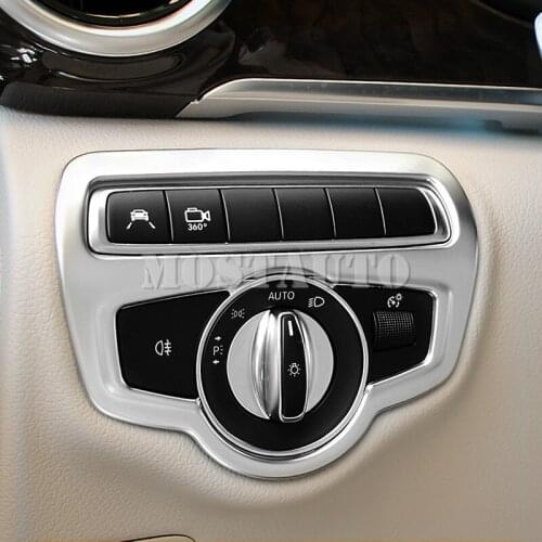 For Benz V-Class W447 ABS Headlight Switch Button Trim Cover 2014-2018 1pcs Car Accessories Interior Car Decor Car Trim