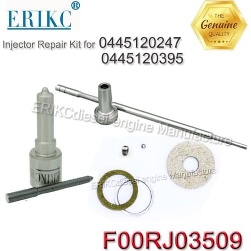 ERIKC F00RJ03509 diesel injector repair kit F 00R J03 509 diesel injektor overhaul kit DLLA150P2197 Nozzle for 0445120247