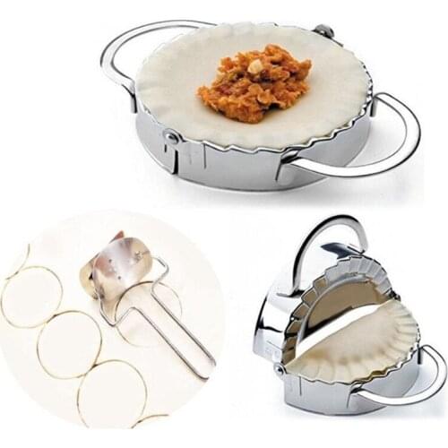 China Food 2pcs/set Stainless Steel Dumpling Mould Lazy Must-Ravioli Making Mold Baking Accessories Home Kitchen Dumpling Maker