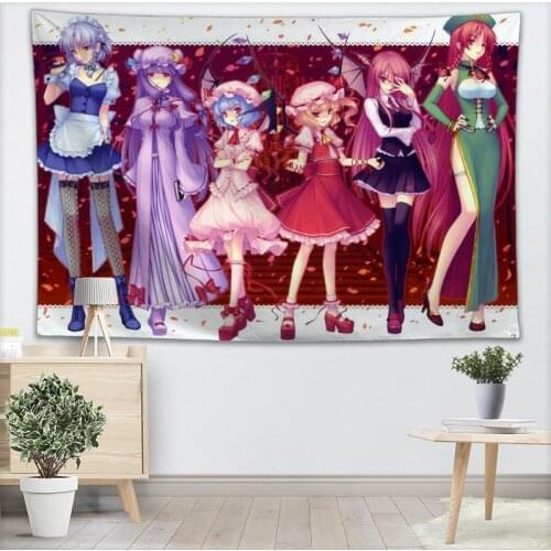 130x150CM,140X250CM Touhou Project Tapestry Wall Hanging Tapestries Forest Tapestry Bedspread Yoga Mat Blanket Bed Table Cloth